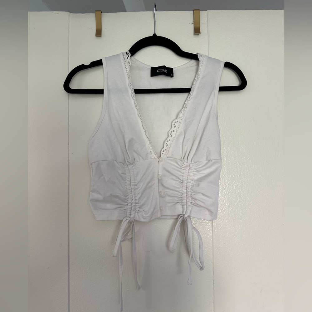 White Lace Tank Top